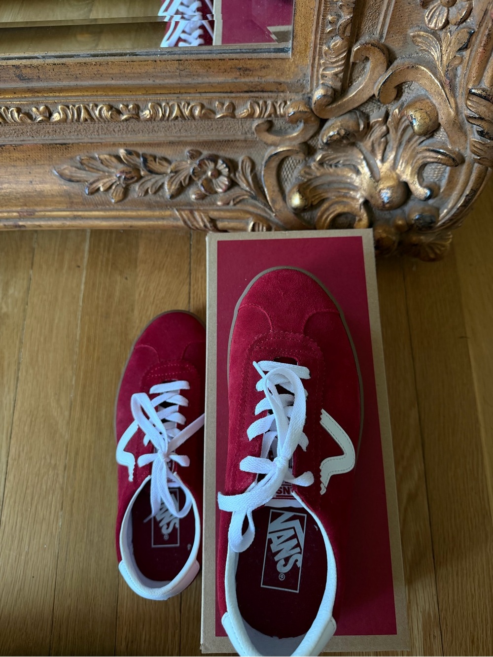 Burgundy Low Sport Suede Vans Sneakers - Picture 7 of 10
